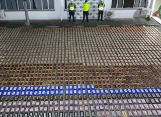 Incautan en Colombia 1.900 kilos de cocaína en un contenedor proveniente de Uruguay
