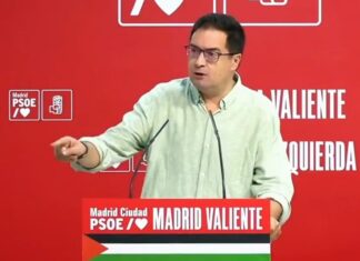 Óscar López, ministro del gobierno del PSOE califica de “lección de dignidad” que manifestantes propalestina ultrajen la bandera de España (Video)