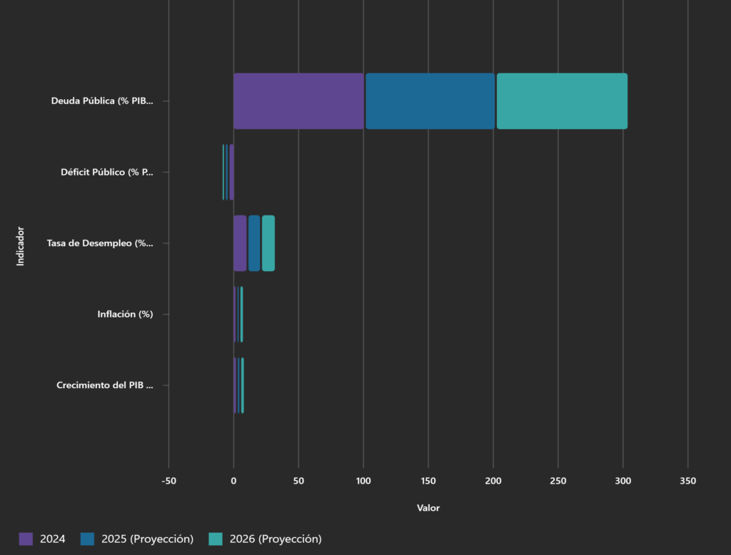 Indicadores Económicos Clave de España (2024-2026). Fuente: Comisión Europea
