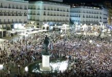 Festejos en directo de argentinos en Madrid