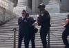 Detienen a un mayor de la Fuerza Aérea en el Capitolio tras exigir el juicio político a Trump y Vance (Video)