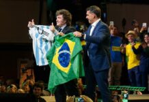 Javier Milei apuntó contra el Foro de São Paulo y cargó contra Lula da Silva en un duro discurso en Brasil